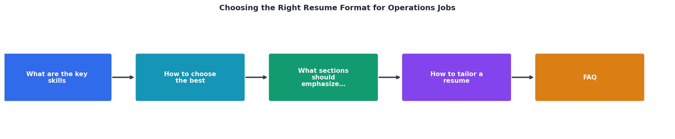 Choosing the Right Resume Format for Operations Jobs process