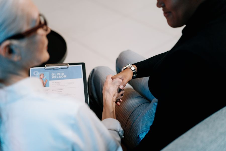 job interview handshake