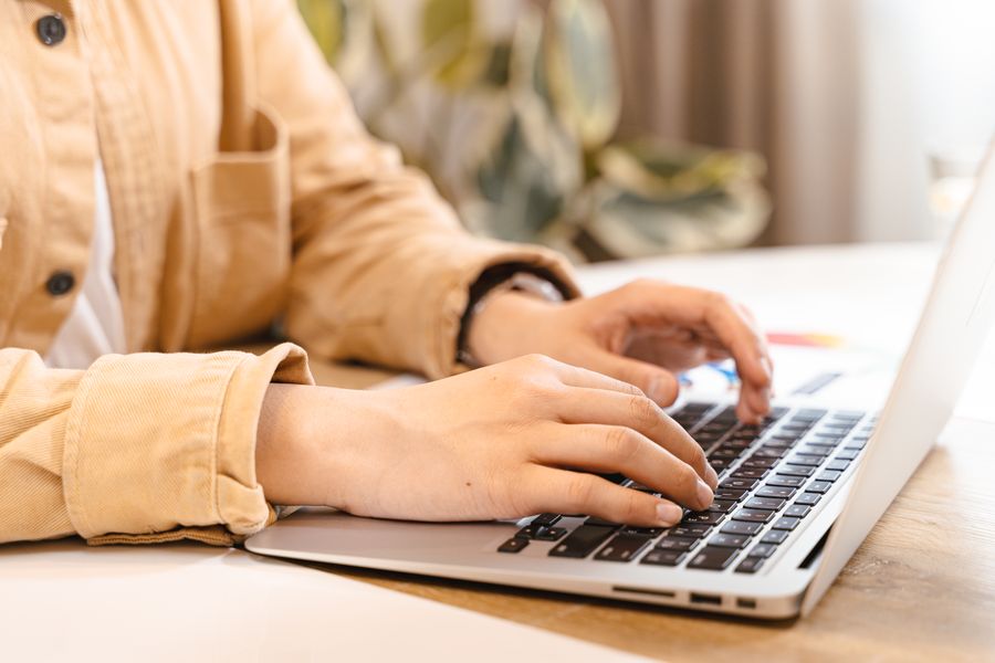 person applying job online