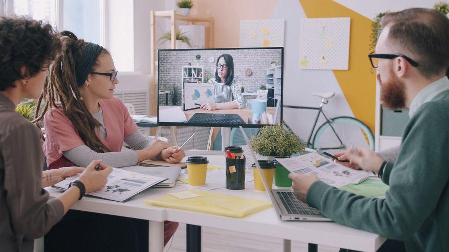 remote team meeting