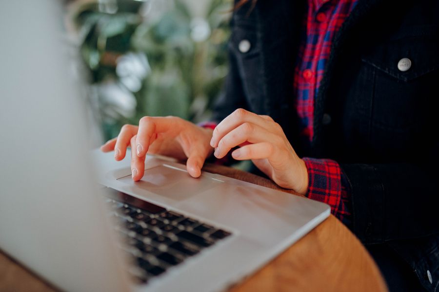 person applying job online