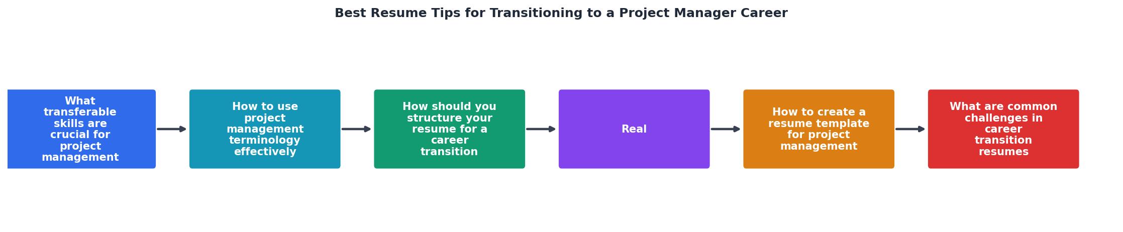 Best Resume Tips for Transitioning to a Project Manager Career process