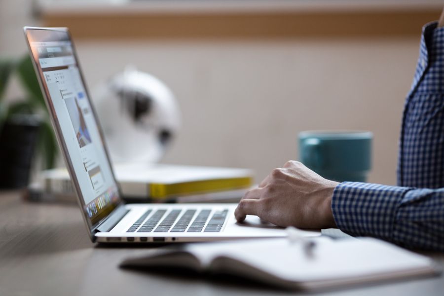 person applying job online