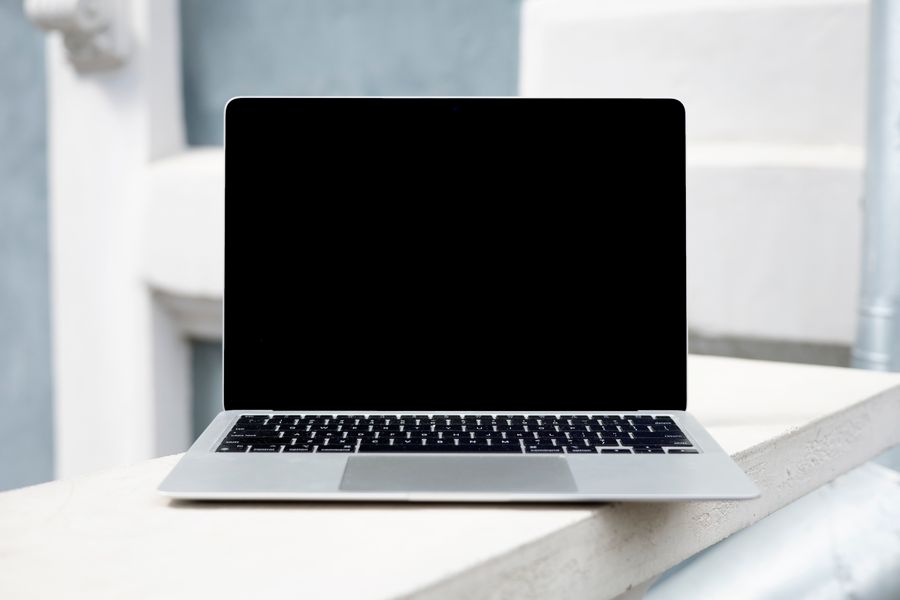 computer screen with resume