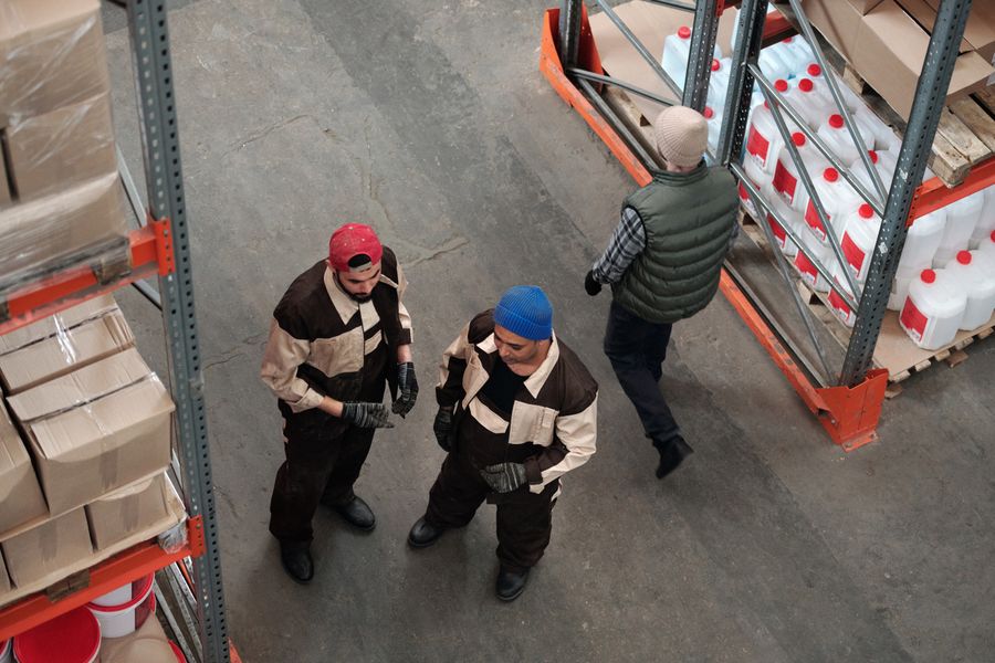 teamwork in warehouse