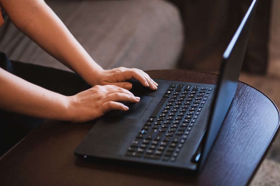 person applying job online