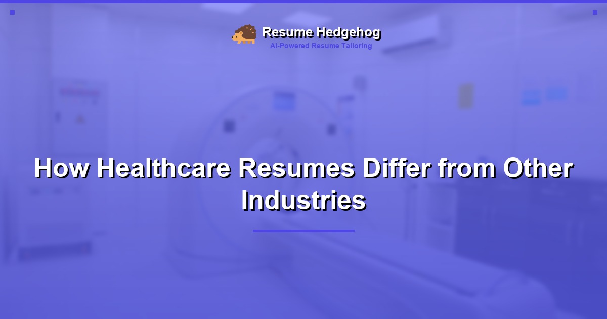 How Healthcare Resumes Differ from Other Industries