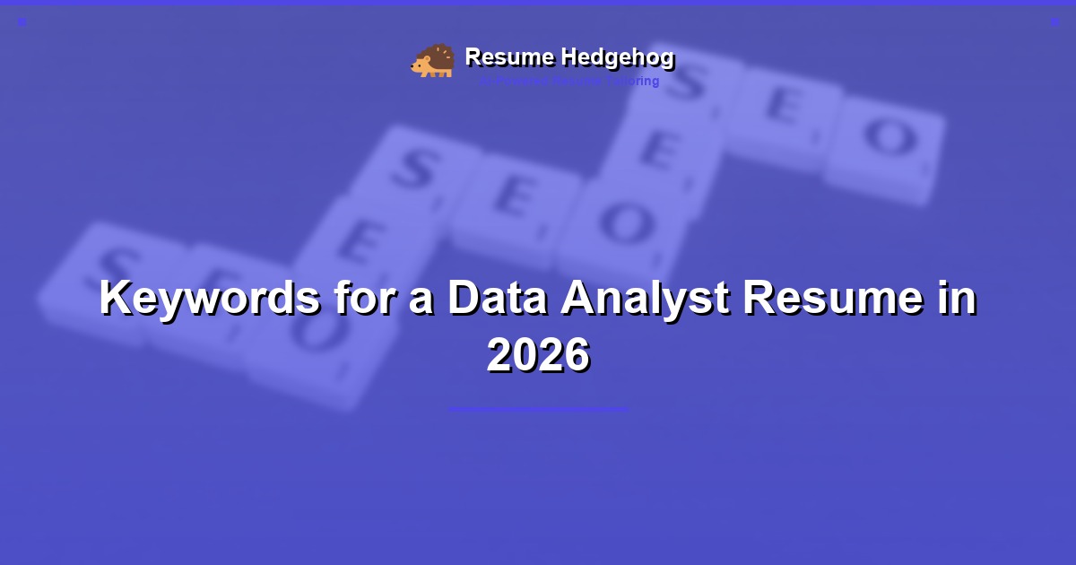 Keywords for a Data Analyst Resume in 2026
