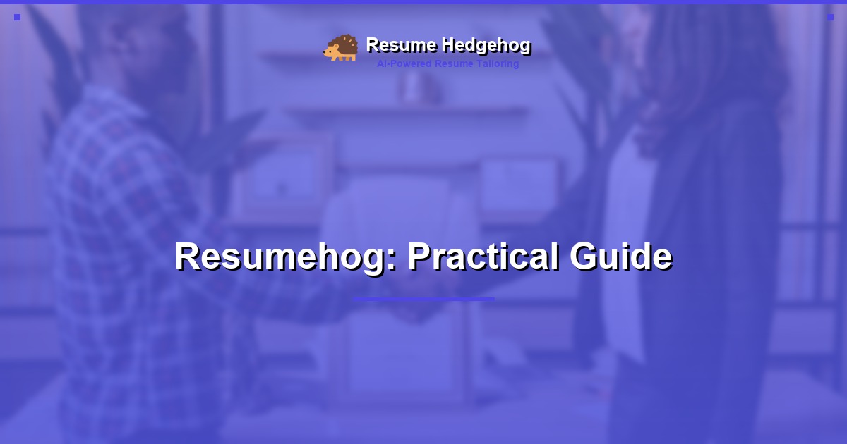 Resumehog: Practical Guide