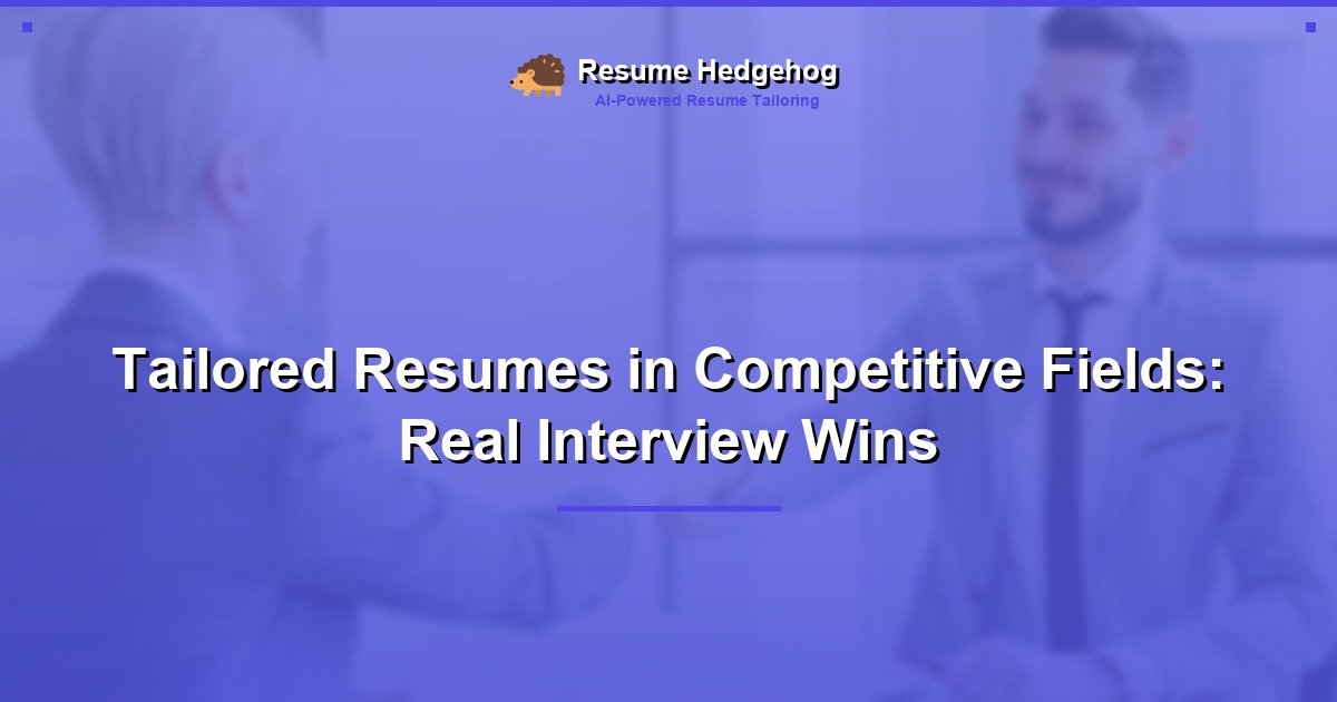 Tailored Resumes in Competitive Fields: Real Interview Wins