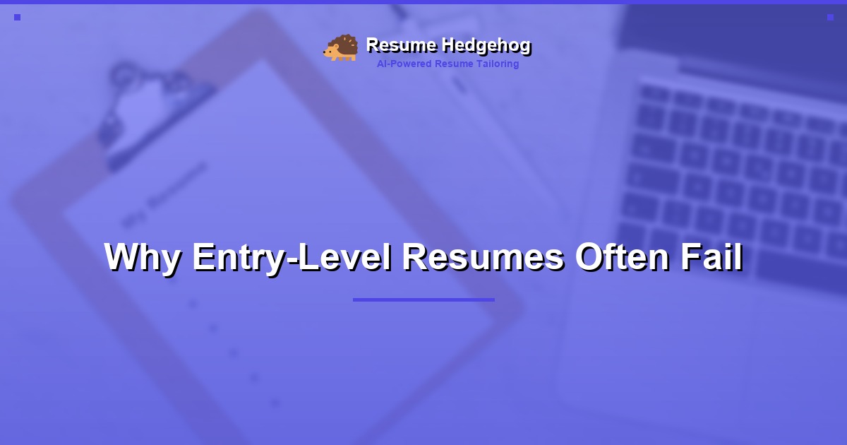 Why Entry-Level Resumes Often Fail